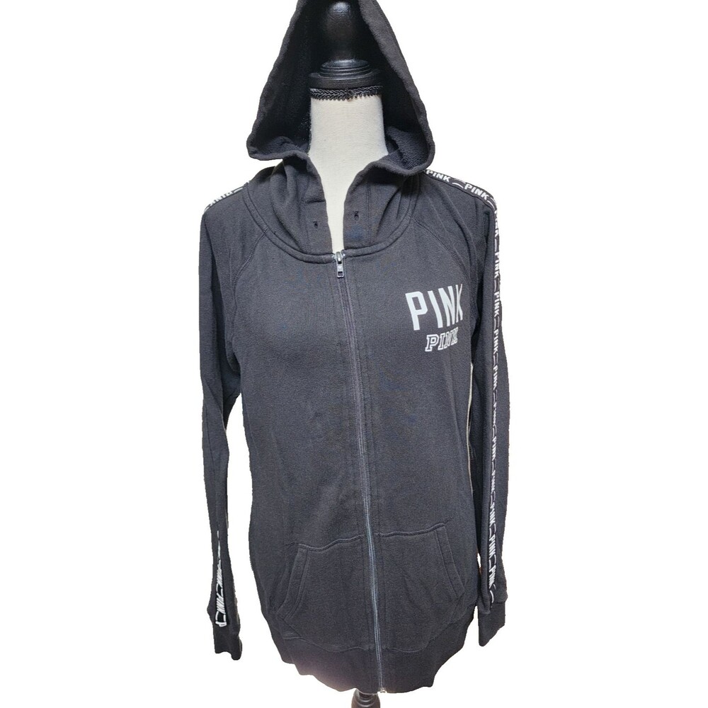 Victoria's Secret PINK Hoodie Full Zip Black Size XS